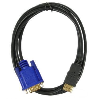 Brand New HDMI Gold Male to VGA HD-15 Cable 1.8M
