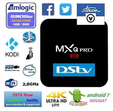 2018 Android 7.1.2 TV Box, MXQ Pro, 1GB Ram, 8GB Rom - V-Stream South Africa - EL