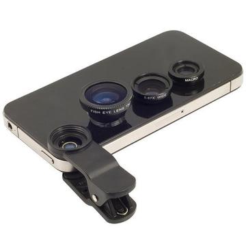 New Universal Lens 3 in 1 Kit - Fish Eye, Wide Angle, Macro Lenses for Smartphone, Andriod & iPhone