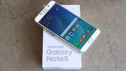 32GB Samsung Galaxy Note 5 Pearl White In Excellent Condition In Box With Accessories & Warranty
