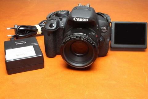 Canon 700D with Prime 50mm f1.8 mk2 lens