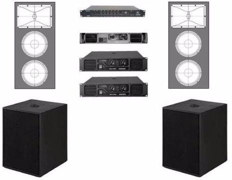 Speaker System with Active DSP Control, Cross Over & Amplification