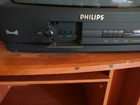 54cm Philips tube TV and Sinotec 5.1 DVD player