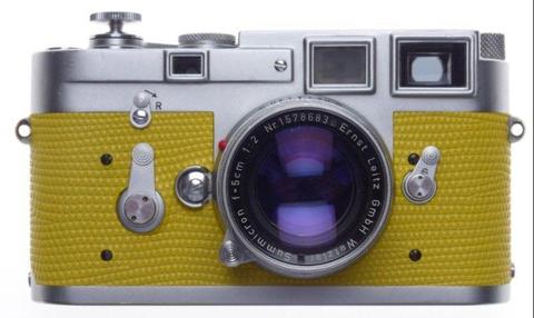Just Serviced Leica M3 Yellow rangefinder 35mm film camera Summicron 2/50mm lens