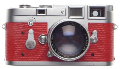 Just Serviced Leica M3 RED rangefinder 35mm film camera Summarit 1.5/50mm fast lens