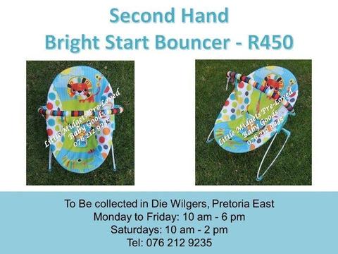 Second Hand Green and Blue Bright Start Bouncer