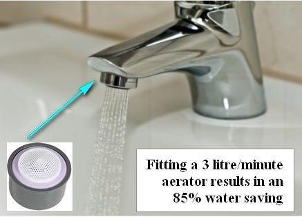 Water saving tips and tricks - Be waterwise, fit an aerator and shower flow restrictor now!