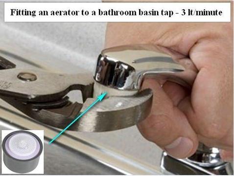 How to fit a water saving device to your bathroom tap to save water instantly, with payback in 1 mth