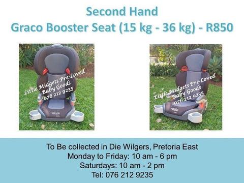 Second Hand Graco Booster Seat (15 kg - 36 kg) - Grey