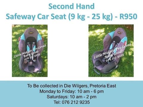 Second Hand Safeway Voyager Car Seat (9 kg - 25 kg) - Blue
