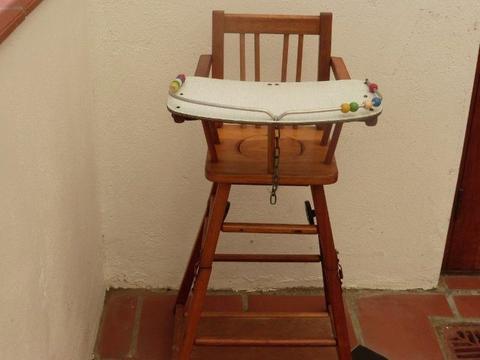 Baby's high chair / play table Solid wood and wonderful!
