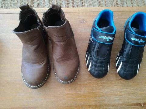 Boys social and soccer boots - bargain