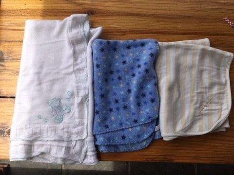 Baby blankets in perfect condition x 3 for sale