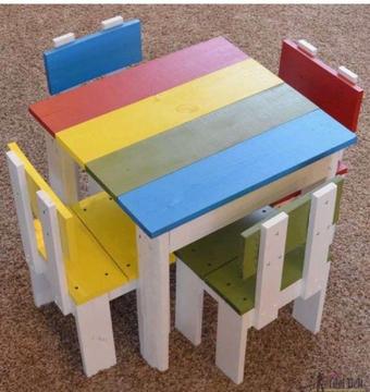 Kiddies table and 4 chairs