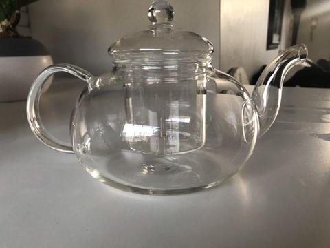 Large glass teapot