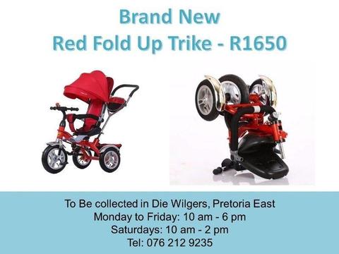 Brand New Red Fold Up Trike