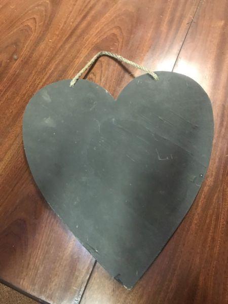 Heart and rope blackboards R100 each