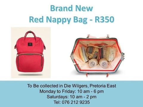 Brand New Red Nappy Bag