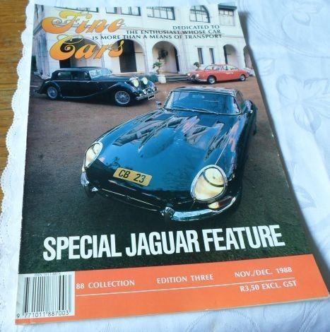 FINE CARS MAGAZINE S.A. NOV / DEC 1988 ( JAGUAR FEATURE , car magazines )