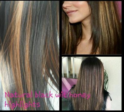 Synthetic clip in hair extensions