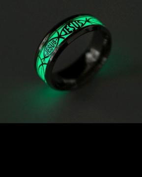 New Available silver luminous unisex Jesus Rings