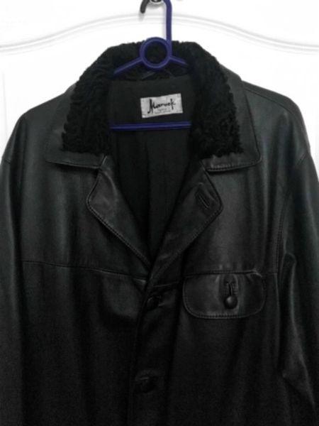 Black Leather trench coat, Largerfled jacket and Gimos leather jacket . All XL