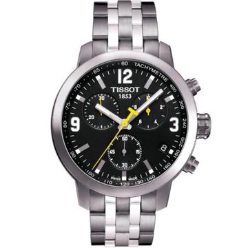 Tissot Mens PRC200 Quartz Chronograph Sports Watch With Stainless Steel Bracelet
