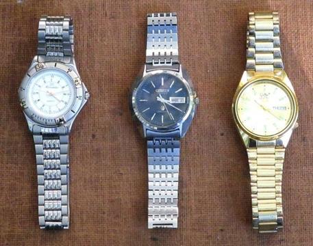 Digital and quartz motor driven watches for sale