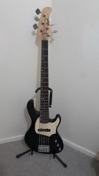 Cort 5 String Bass Guitar and Amp (Eden)