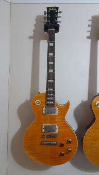 Vintage - Les Paul Electric Guitar (Lemon Drop)