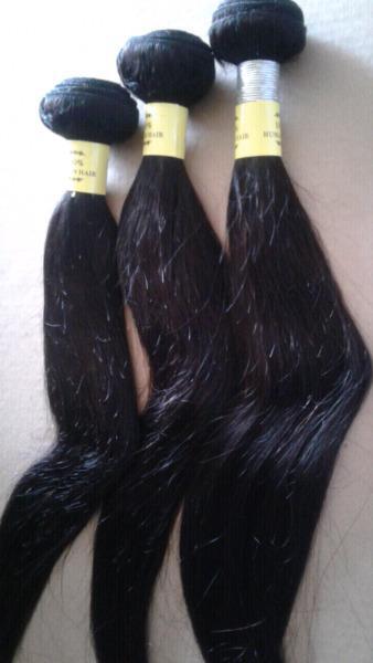 3 bundles Brazilian human hair 16