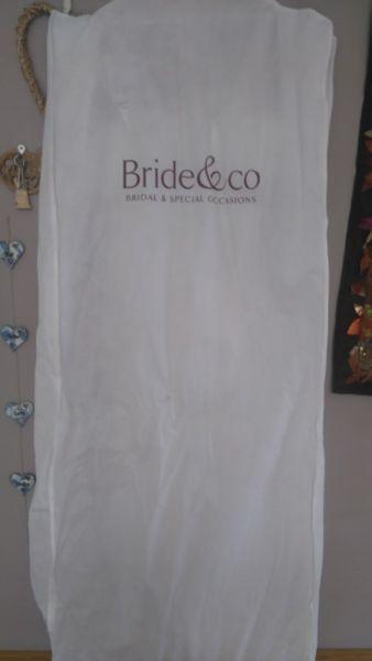 White A Line Bride and co wedding dress with diamante details and lace up back