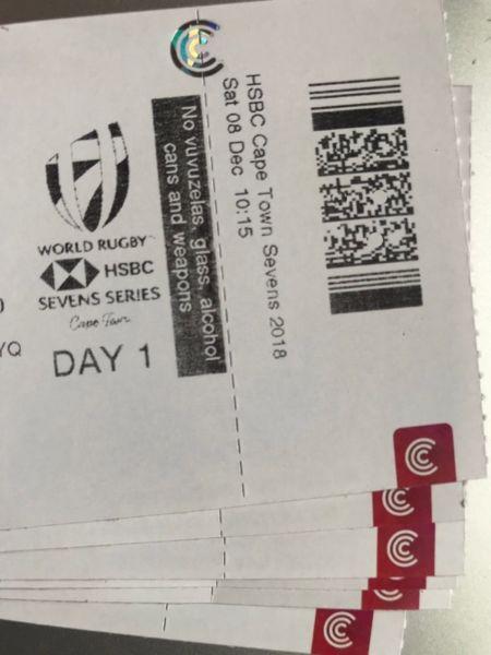 6 x Cape Town 7s Rugby tickets - 6 x both days, best party stand tickets