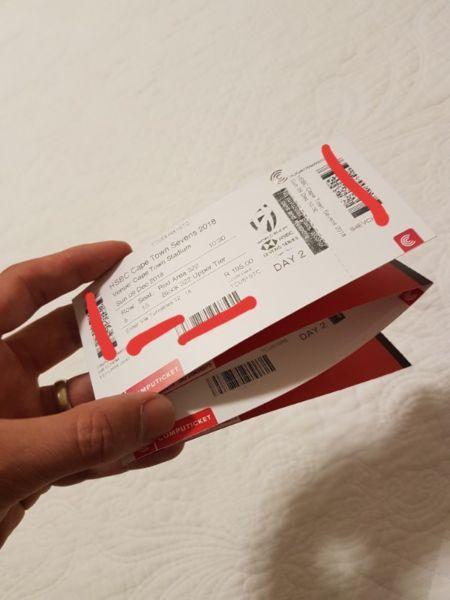 HSBC 7s tickets x 2 for Sunday @ R350 each