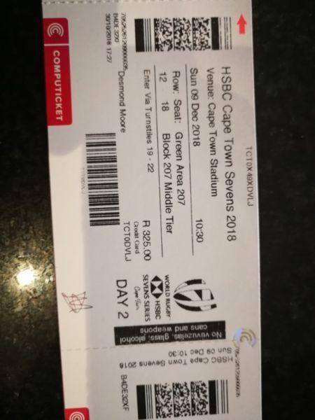 Cape Town 7's Tickets - Day 2