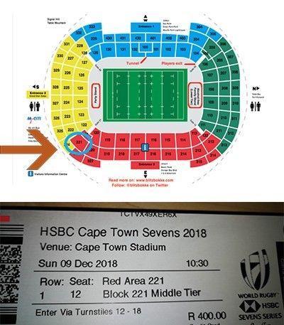 6x Cape Town 7s tickets for sale, Sun 9 Dec, Tier 2