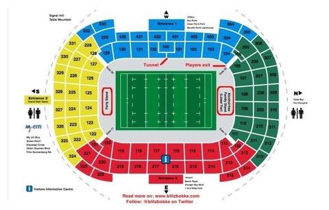 CAPE TOWN 7S SEVENS TICKETS (front and centre)