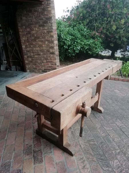 ANTIQUE WORK BENCH SOLID WOOD