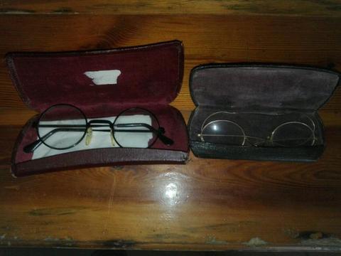 Rare antique wire rim reading glasses