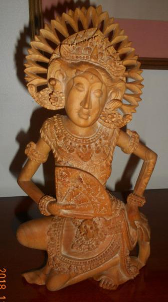 Exquisitely Carved Vintage Oriental Figure from Bali