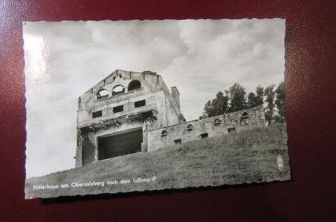 VINTAGE POST CARD - HITLERHAUS AFTER THE AIR ATTACK - AS PER SCAN