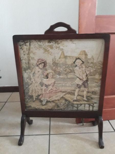 Vintage fire screen