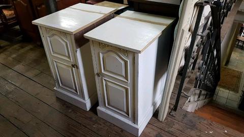 2 x Edwardian Walnut Beside Cabinets
