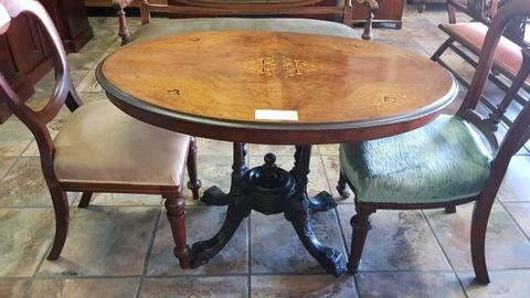 Victorian Walnut Inlaid Table