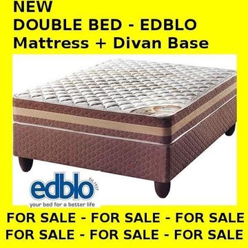 NEW DOUBLE BED - EDBLO - DOUBLE MATRESS - DOUBLE DIVAN BASE - KING WILLIAMS TOWN BHISHO Zwelitsha