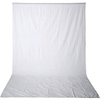 White studio muslin backdrop