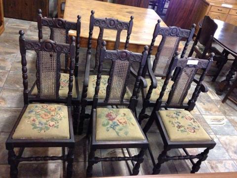 Oak Bobbin Dining Chairs