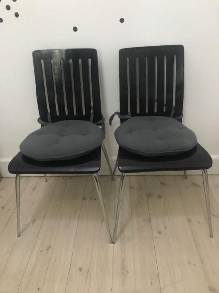 2 black dining chairs Cape Town CBD