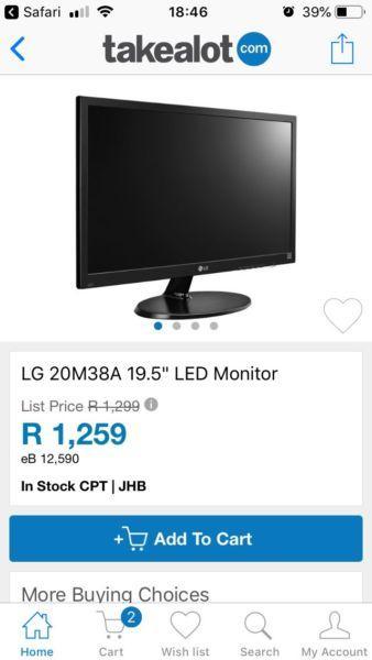 LG 19,5’ monitor