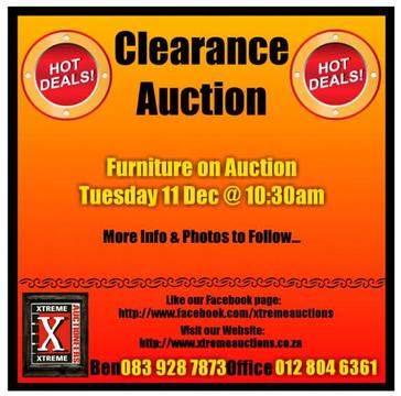 Clearance Auction Tuesday 11 Dec @ 10:30am